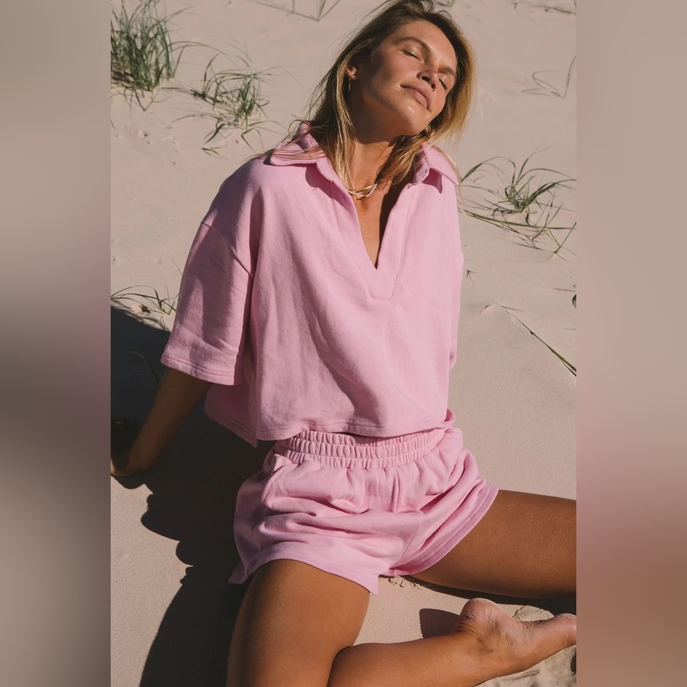 Araminta James The Island Fleece Set Candy Pink